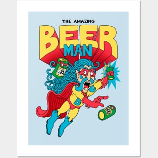 The Amazing Beer Man Posters and Art